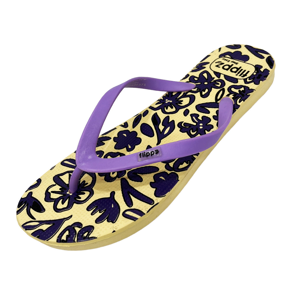 Flippz Orchid Meadow Casual Lightweight Anti Skid  Flip flops for Women
