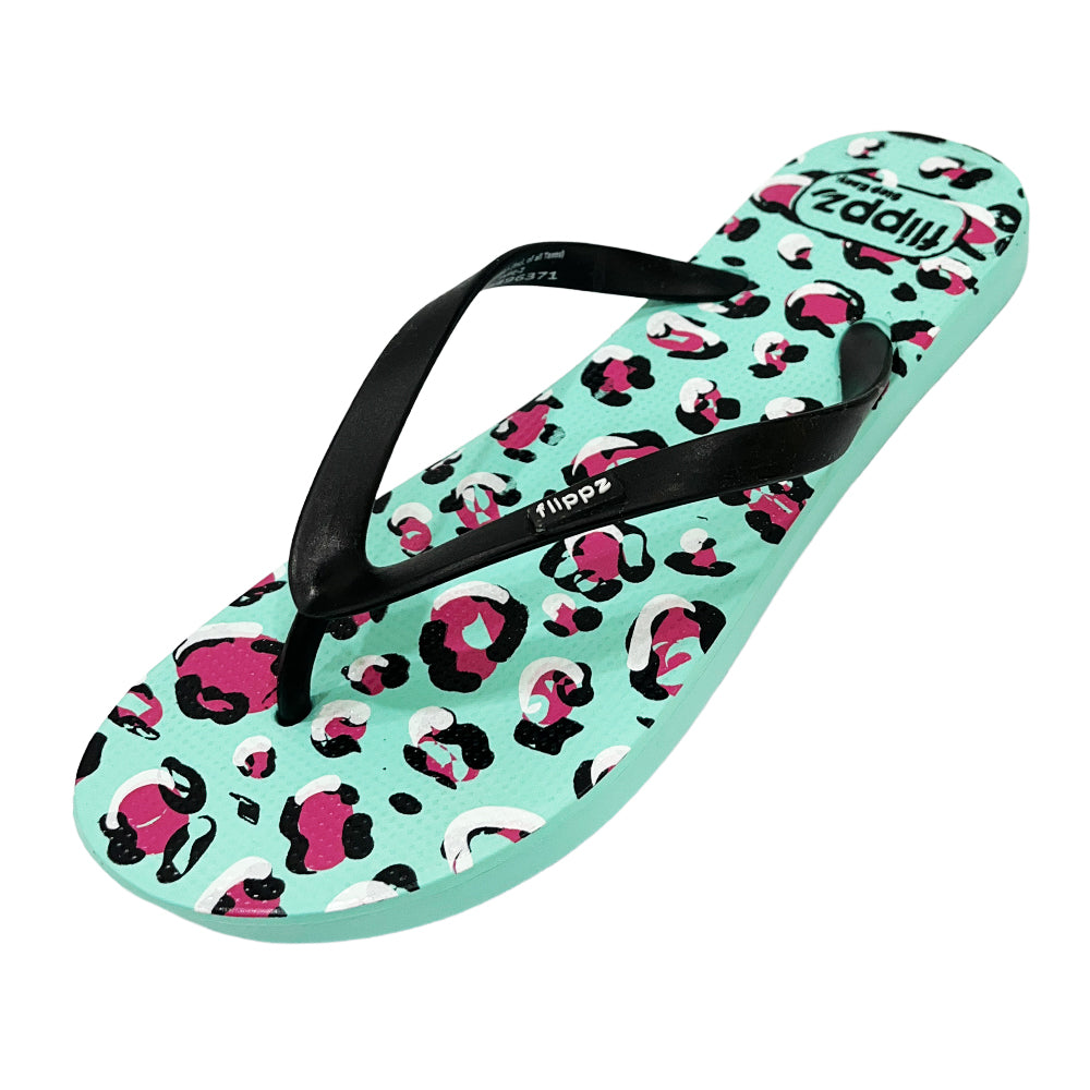 Flippz Cheetah Pop Casual Lightweight  Flipflops for Women