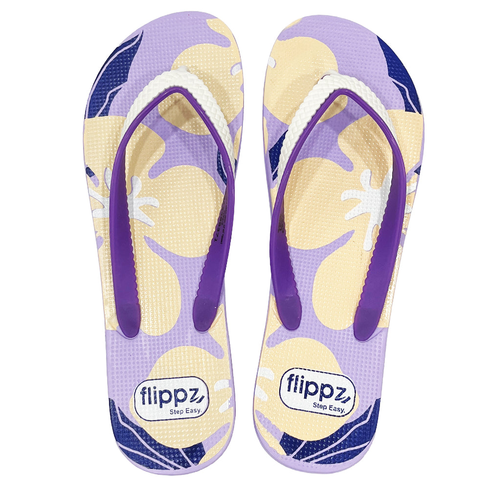 Flippz Coral Hibiscus Casual Dailywear Anti Skid  Flip flops for Women & Girls