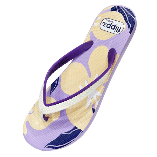 Flippz Coral Hibiscus Casual Dailywear Anti Skid  Flip flops for Women & Girls