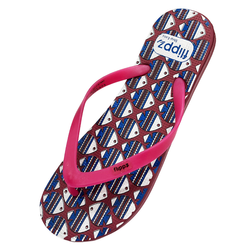 Flippz Folk Fish Casual Slippers For Women & Girls