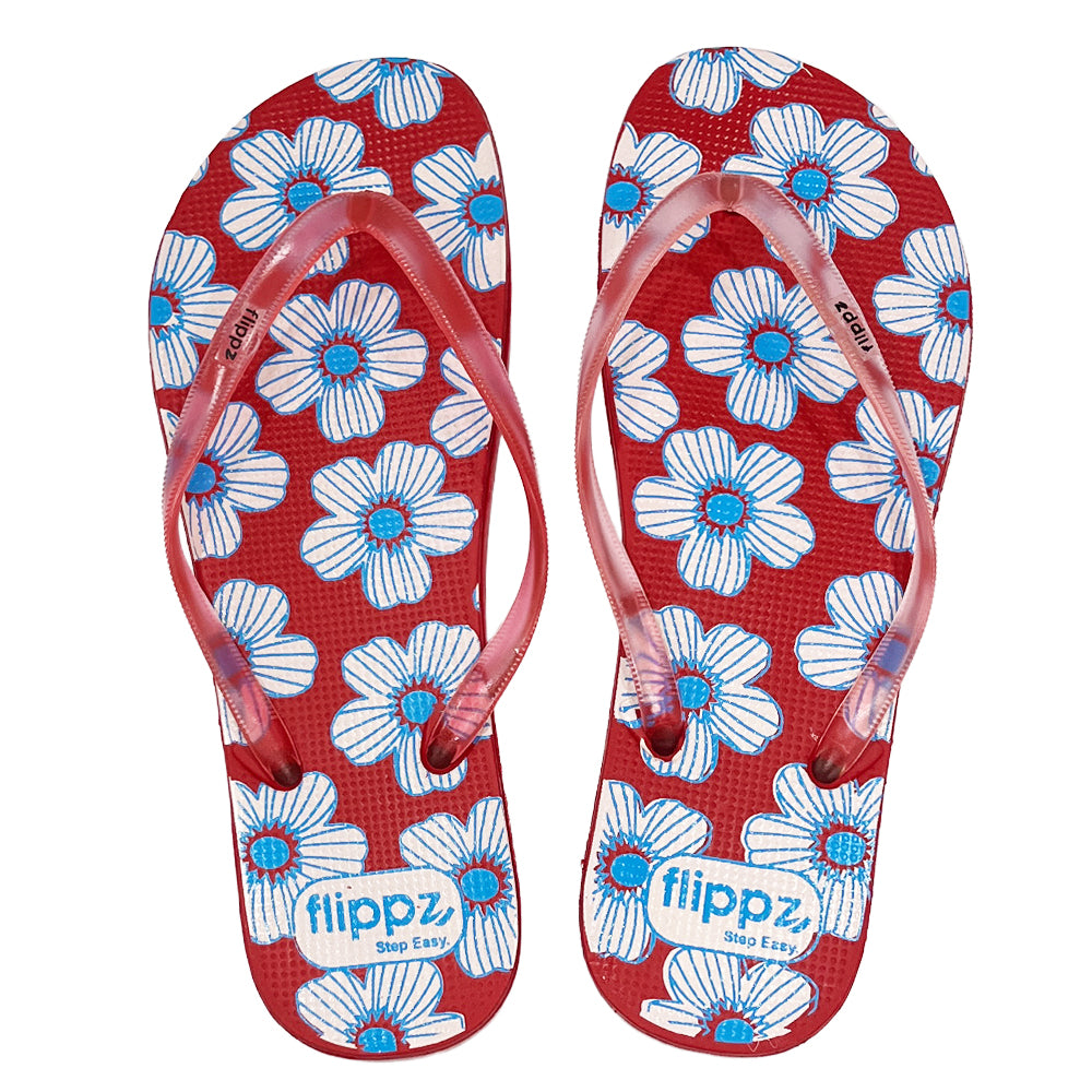 Flippz Retro Bloom Lighweight Comfortable Dailywear Flipflops for Women & Girls