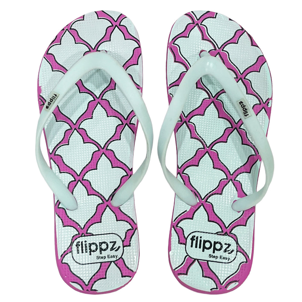 Flippz Mosaic Breeze Lightweight Comfortable Flip Flops for Women & Girls