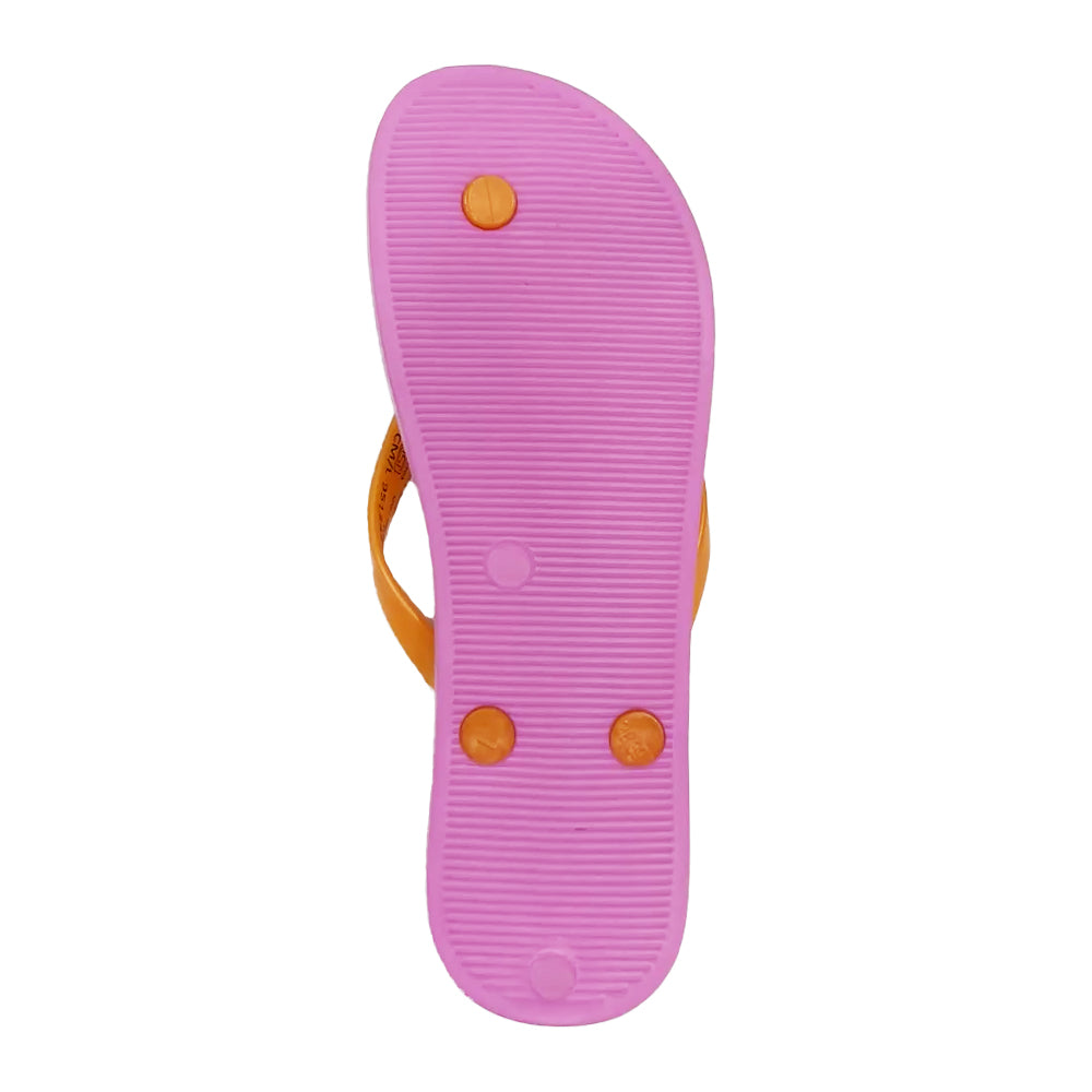 Flippz Orange Citrus Lightweight Comfortable Flip-Flops for Women & Girls