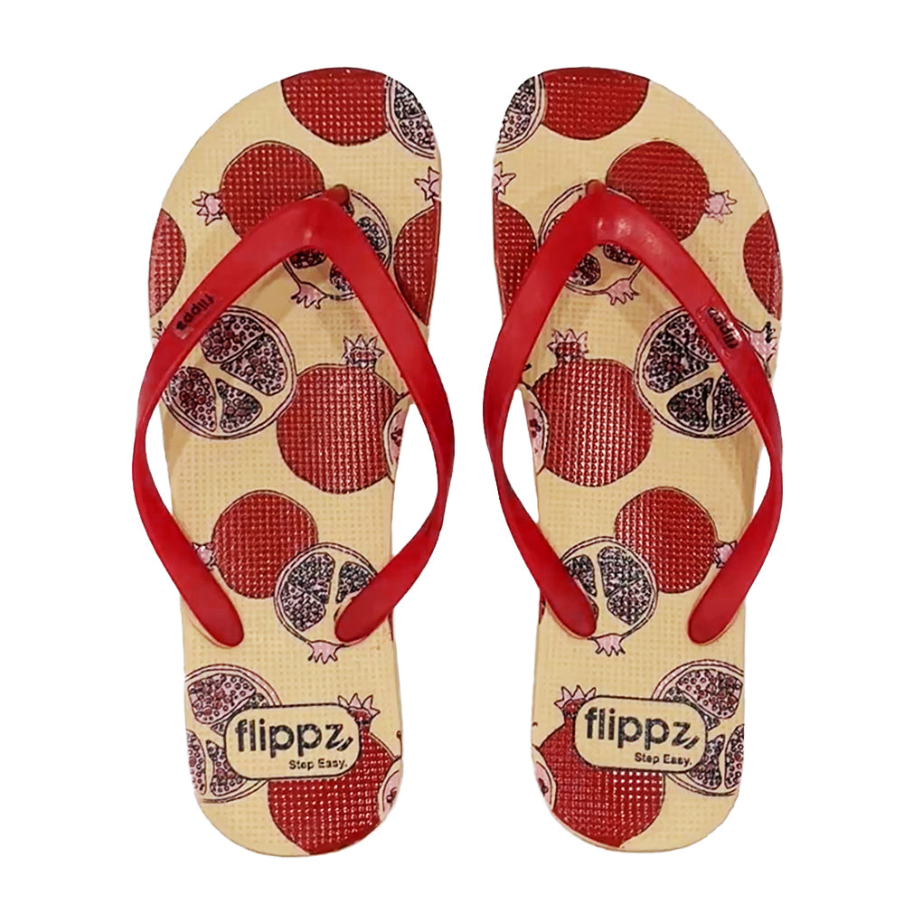 Flippz Pomegrante Twist Lightweight Comfortable Chappals for Women