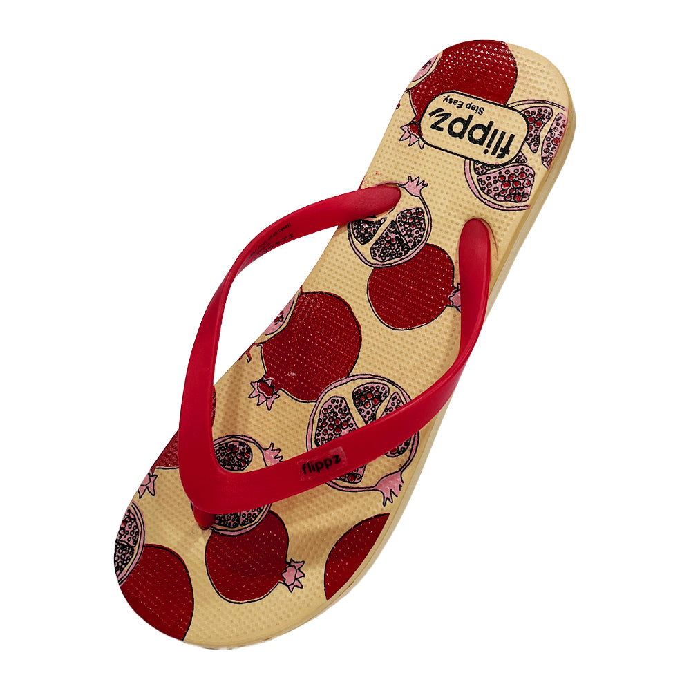Flippz Pomegrante Twist Lightweight Comfortable Chappals for Women