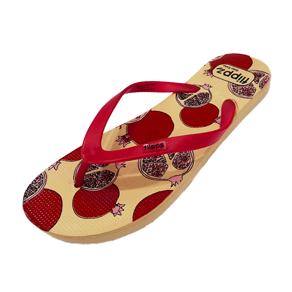 Flippz Pomegrante Twist Lightweight Comfortable Chappals for Women