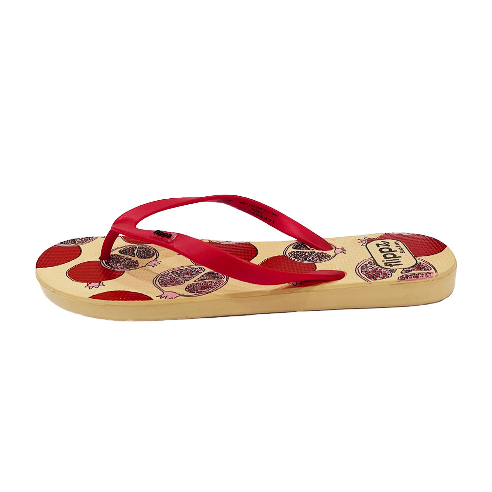 Flippz Pomegrante Twist Lightweight Comfortable Chappals for Women
