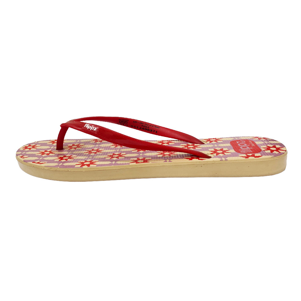 Flippz Crimson Mosaic Casual Dailywear Chappals for Women & Girls